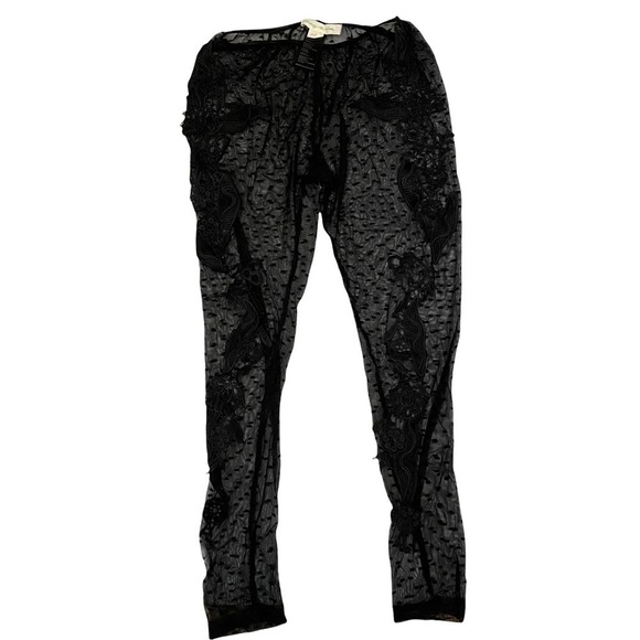 Urban Outfitters Staring at Stars Embroidered Mesh Legging Black Med NWT - Picture 3 of 8